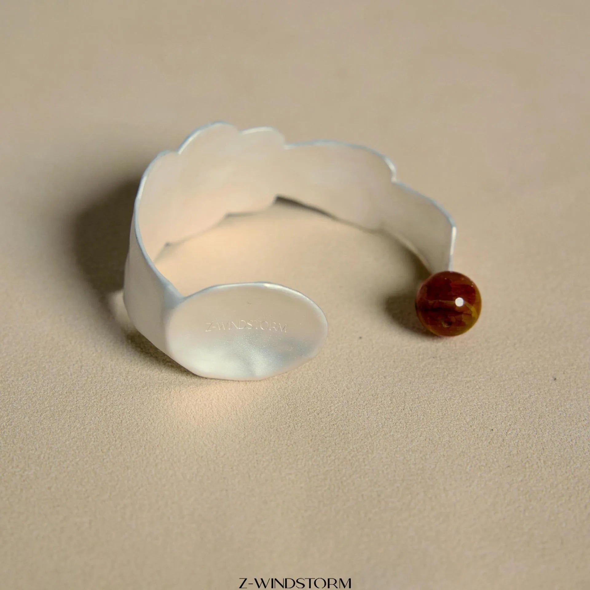 Alloy ring and bracelet set with diamond shape and small round spoon stewed pork motif.