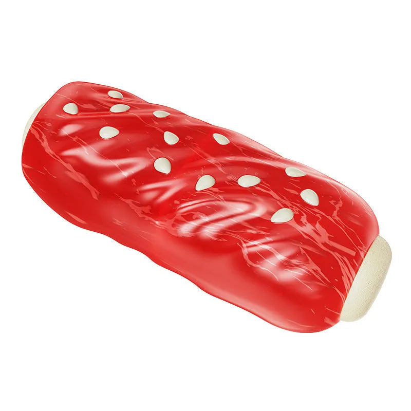 Glue Toothbrush-style plastic Molar Rod dog chew toy in a bone shape, primary colour.
