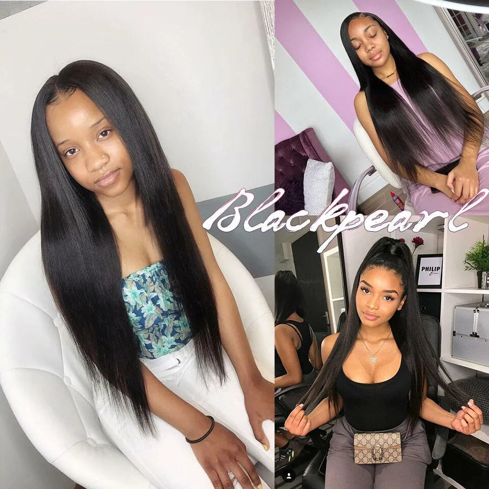 Chemical fibre straight hair hood on comfortable stretch net base, 12 to 26 inch length options