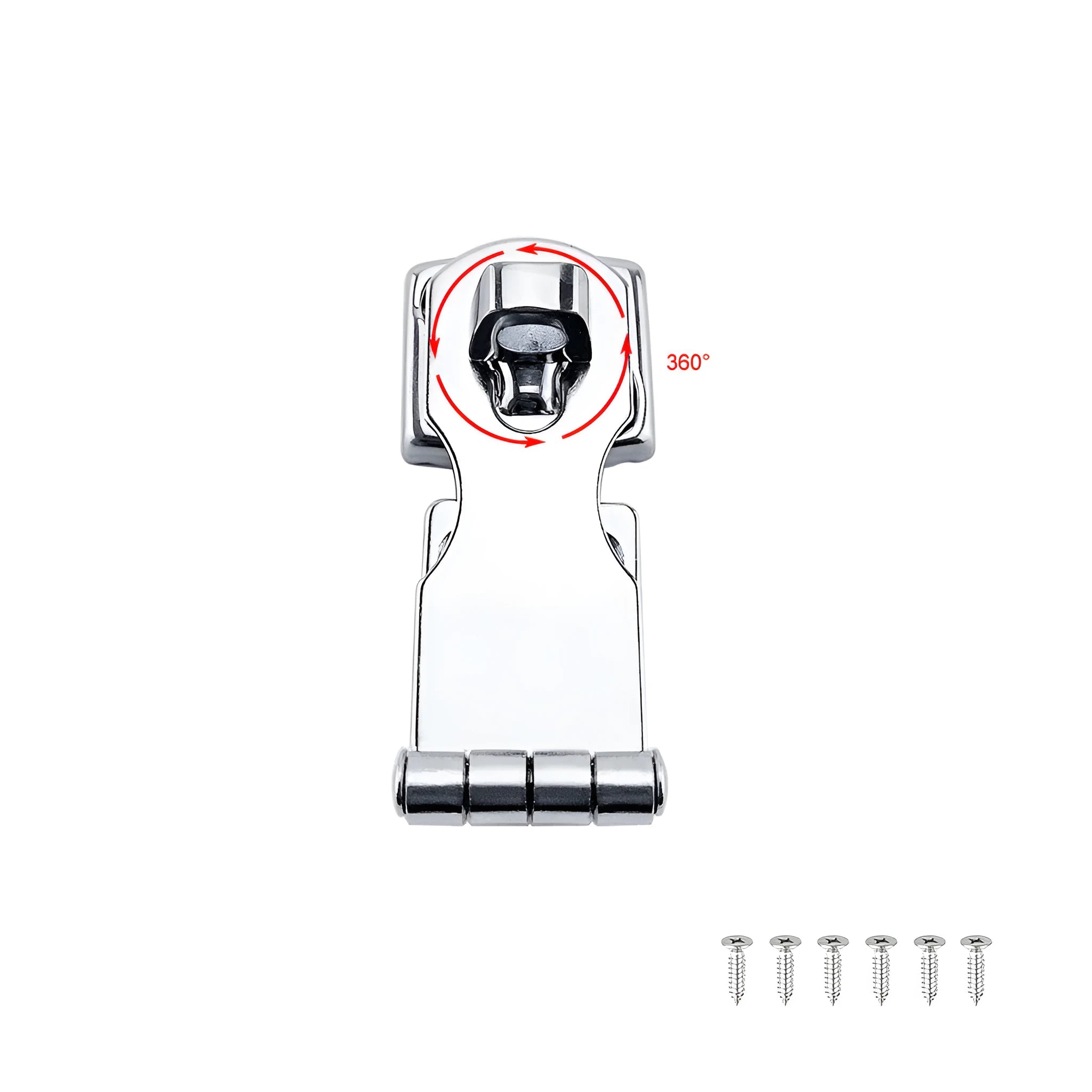 Silver marine grade 304 stainless steel lock latch bolt with mirror finish for cabinet drawer security