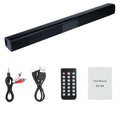 20W black wireless Bluetooth speaker soundbar with FM radio, 550mm length, for TV and computer