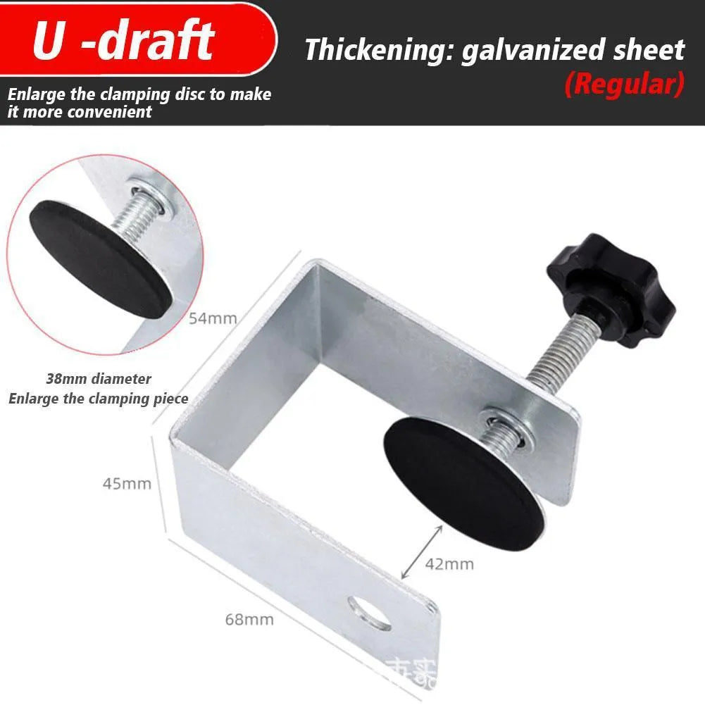 Stainless steel or galvanised drawer panel fixing clip for wood boards.