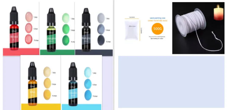 30 colour DIY candle and soap dye concentrate set in 10ml bottles with needle-tip application