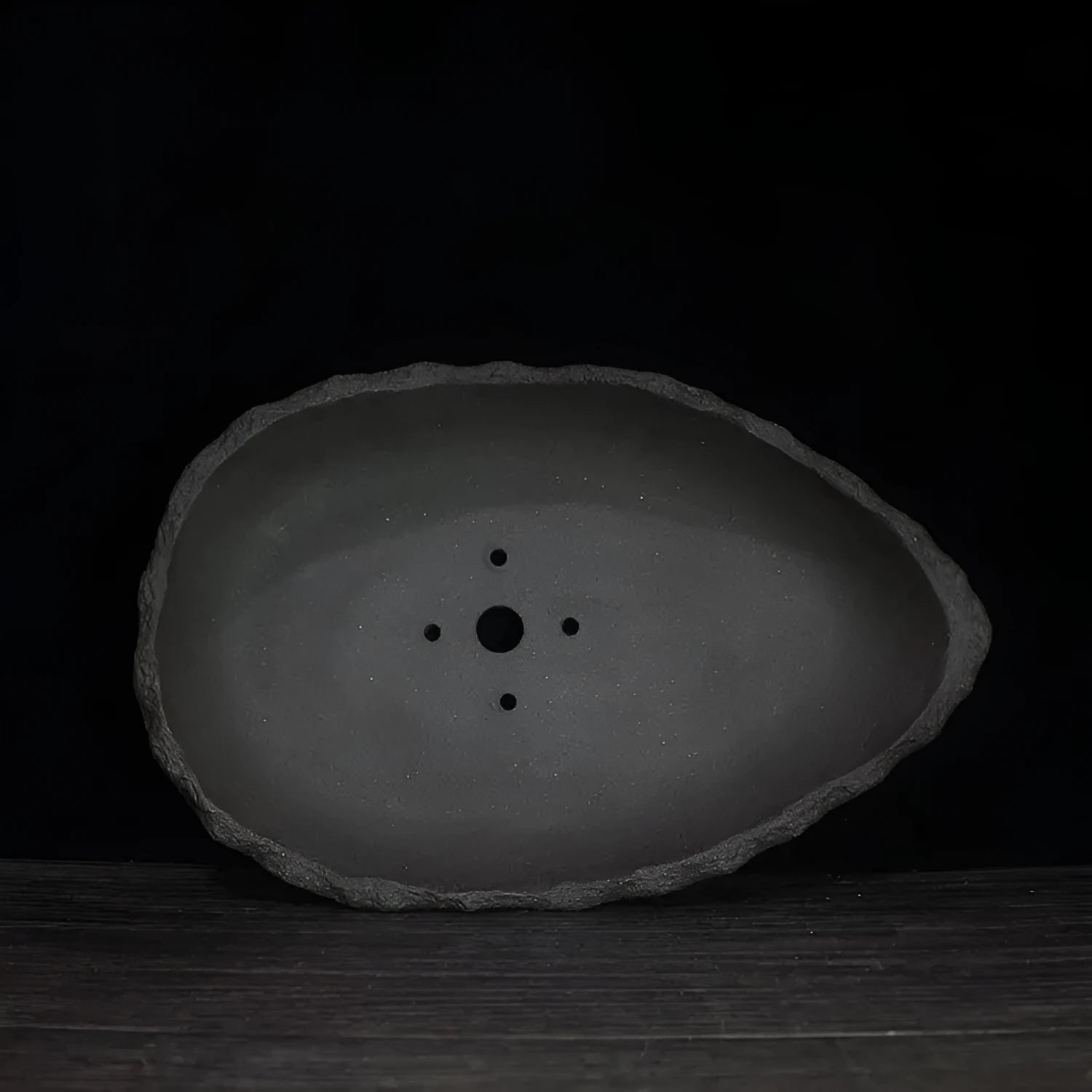Handmade purple clay ceramic flower pot for floor-standing indoor plants