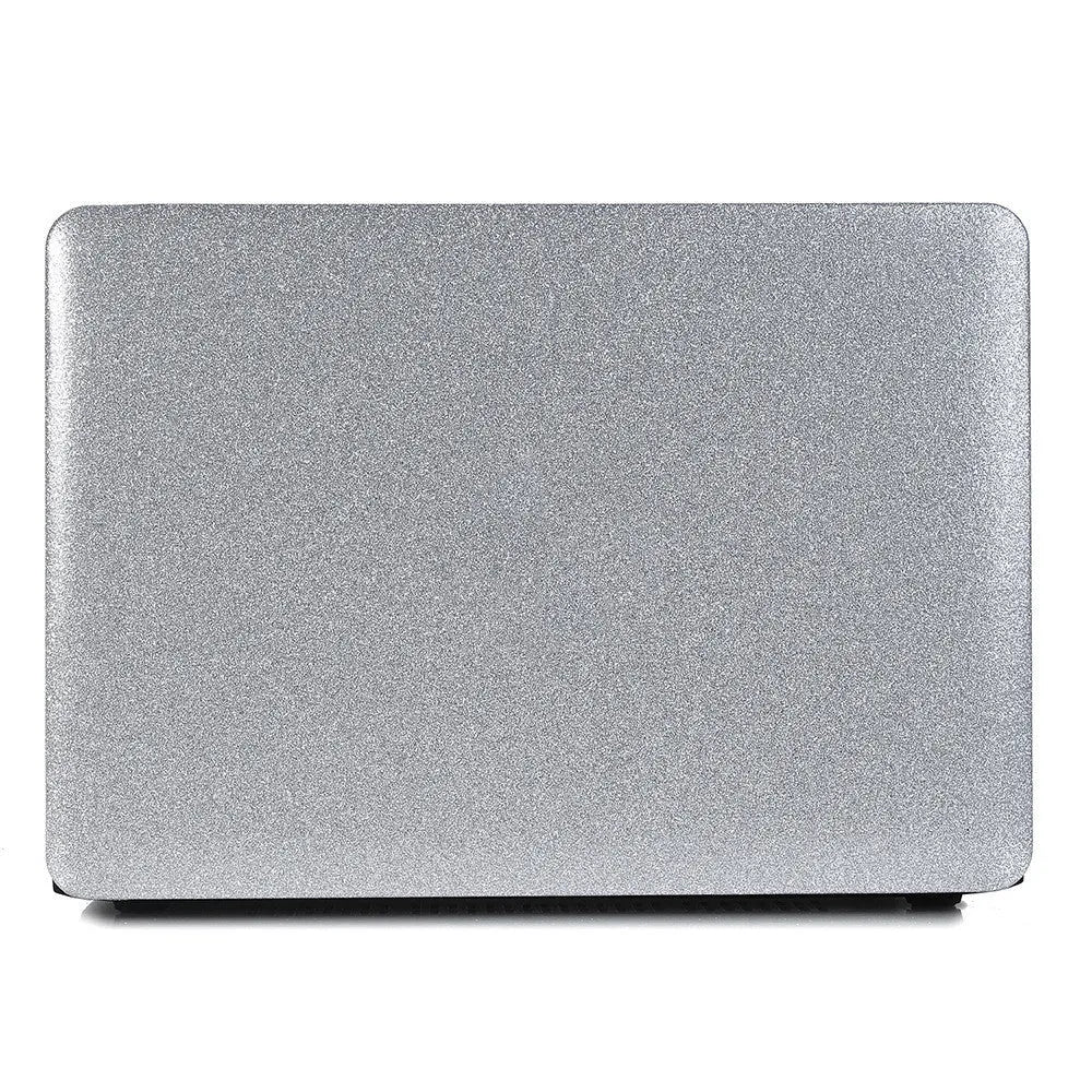 MacBook protective shell case in imitation leather showing gold grey pink silver colour options