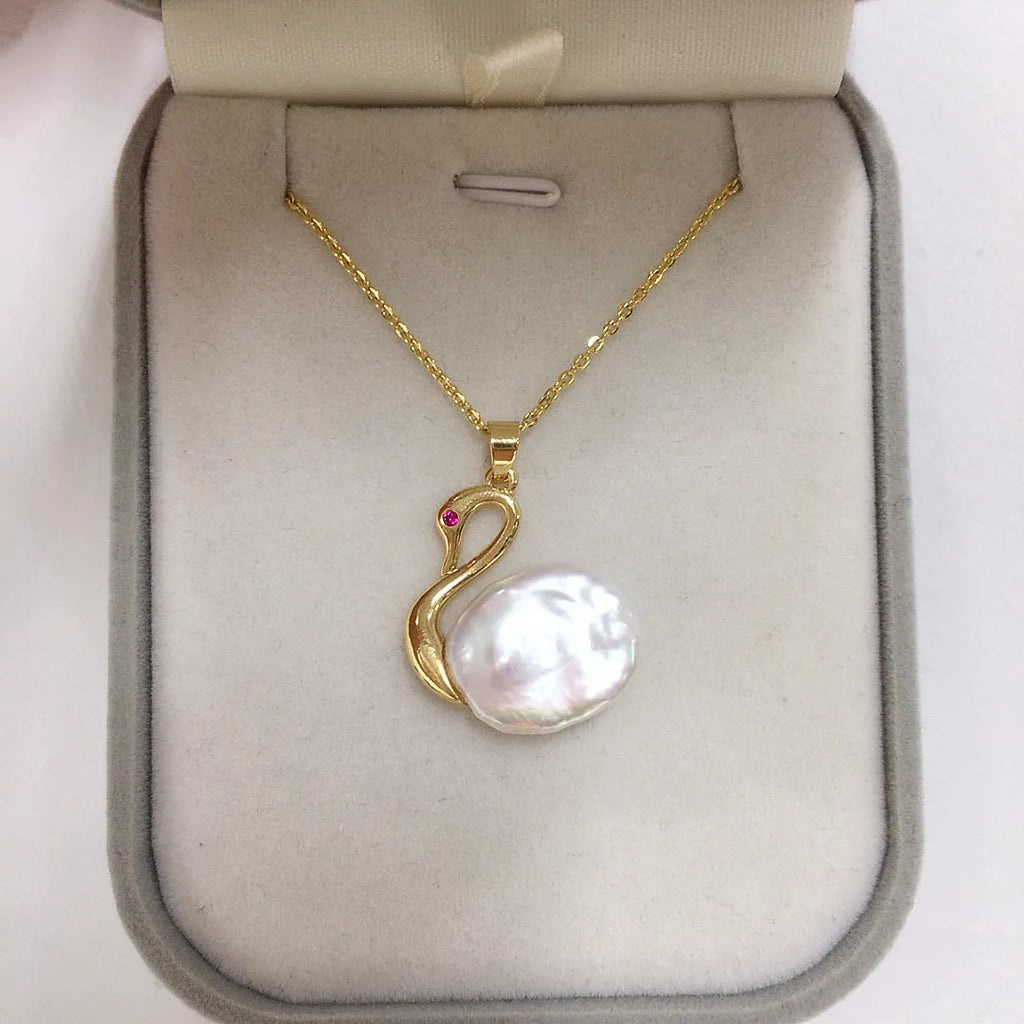 Baroque freshwater pearl necklace with gold finish copper base, 48cm length