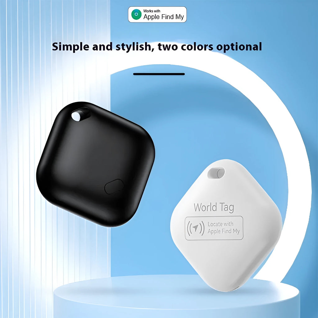 Miniature 30 * 11mm ABS anti-lost locator for Apple users in black or white with lanyard attachment