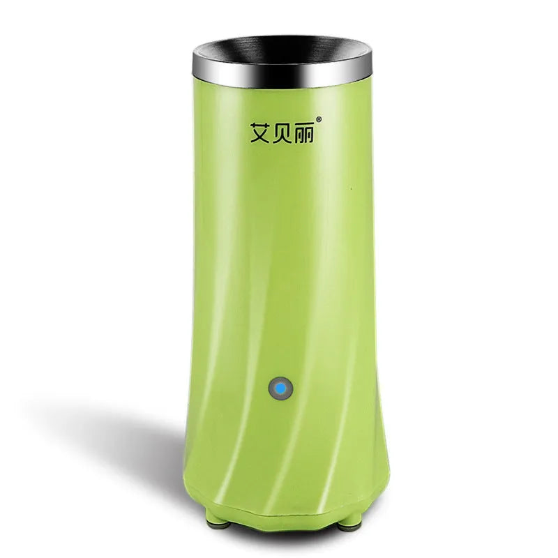 Beige coloured compact automatic mini breakfast machine on kitchen counter