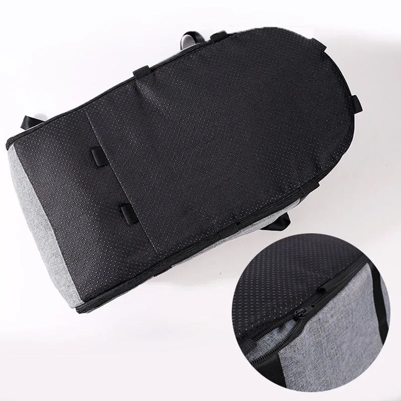Blue cloth outdoor dog kennel for car travel and garden use.