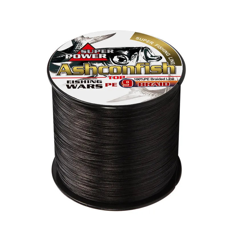 PE braided fishing line spool 500 metres, 6LB-300LB strength, nine colour options for hook drop spinning wheel