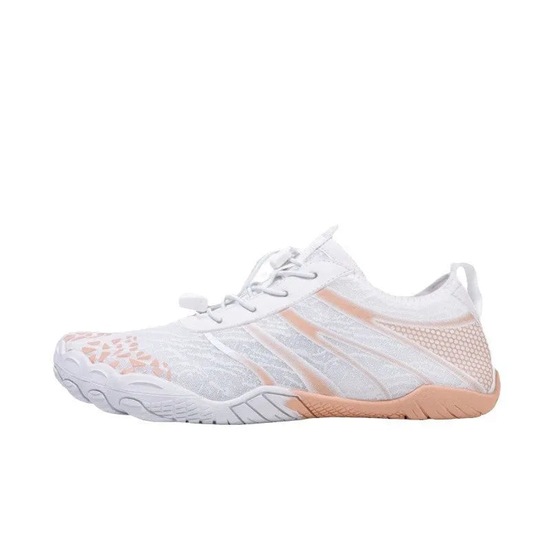Casual unisex beach running shoe with Lycra stretch fabric upper in multiple colour options.