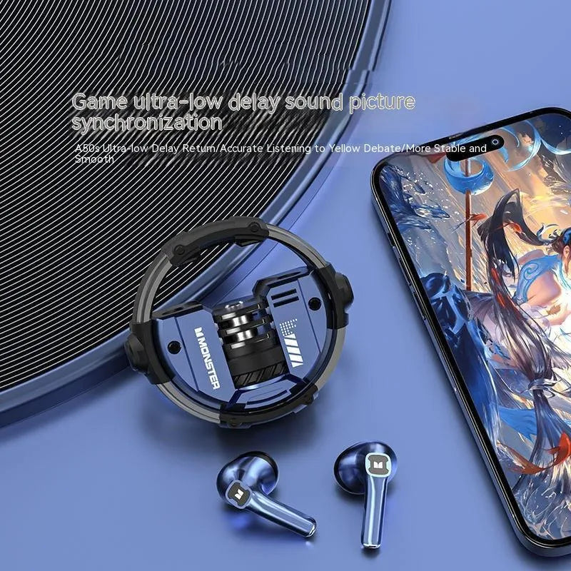 Radio Competition in-ear Bluetooth headset in sky blue and emerald for e-sports gaming