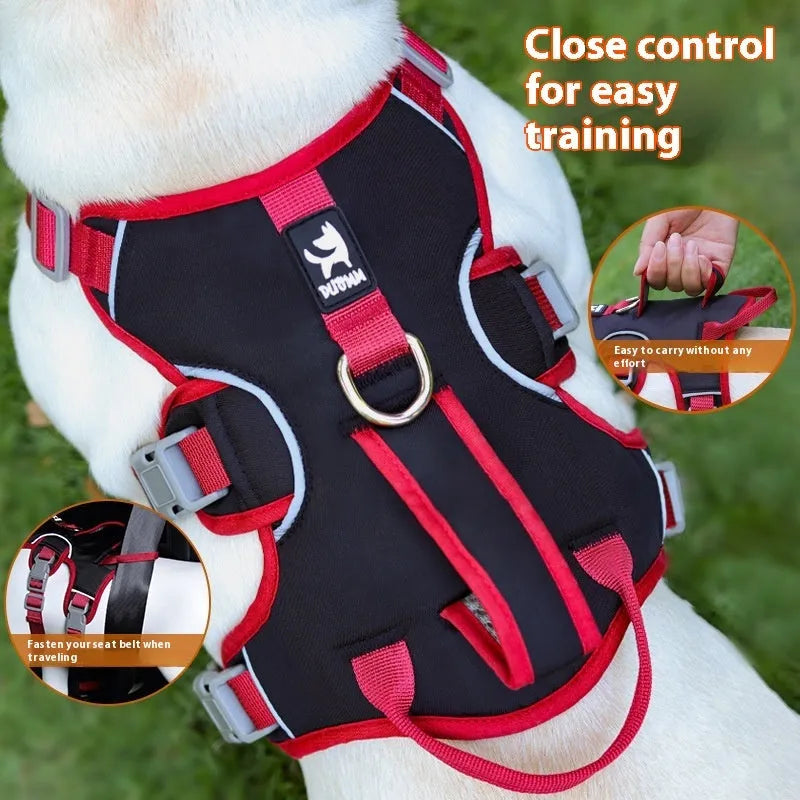 Oxford cloth dog harness for medium small pets in yellow pink beige black colours