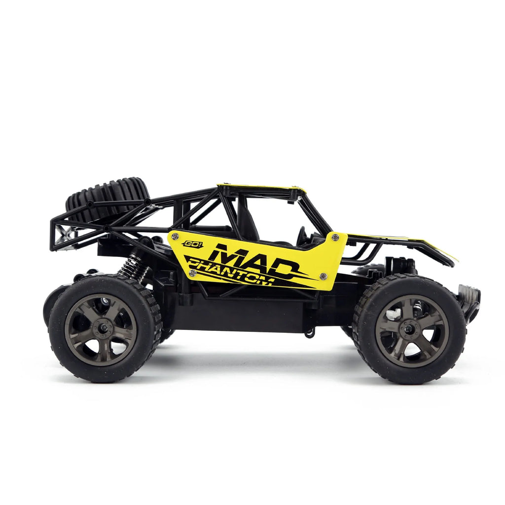 Blue and yellow 1:18 scale remote control drift car with 2.4Ghz transmitter