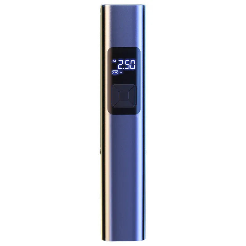 Wireless digital car inflator with vacuum cleaner function and emergency lighting
