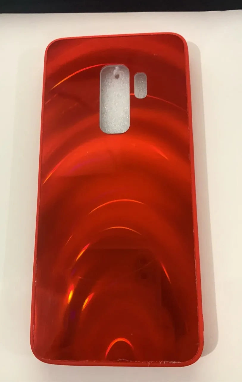 A 3D rainbow glitter gradient back cover case for a smartphone, showing its full-coverage design and sparkling finish.