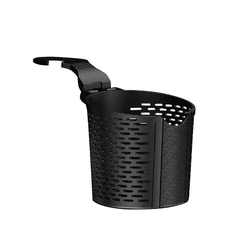Black TPR multifunctional car cup holder rack attached to chair back with cup