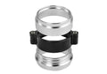 Aluminium fixed movement exhaust clamp for car turbo modification in black, blue, or red.