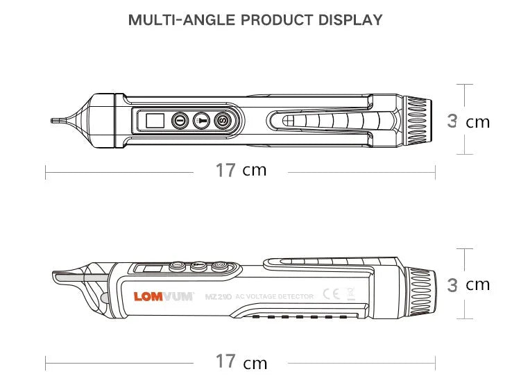 Intelligent checkpoint test pencil for electrical line detection with automatic shut-off