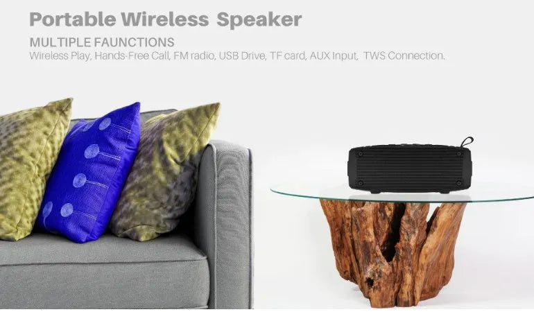 Portable Bluetooth speaker in multiple colour options including black, blue, camouflage, graffiti, hip hop, and red