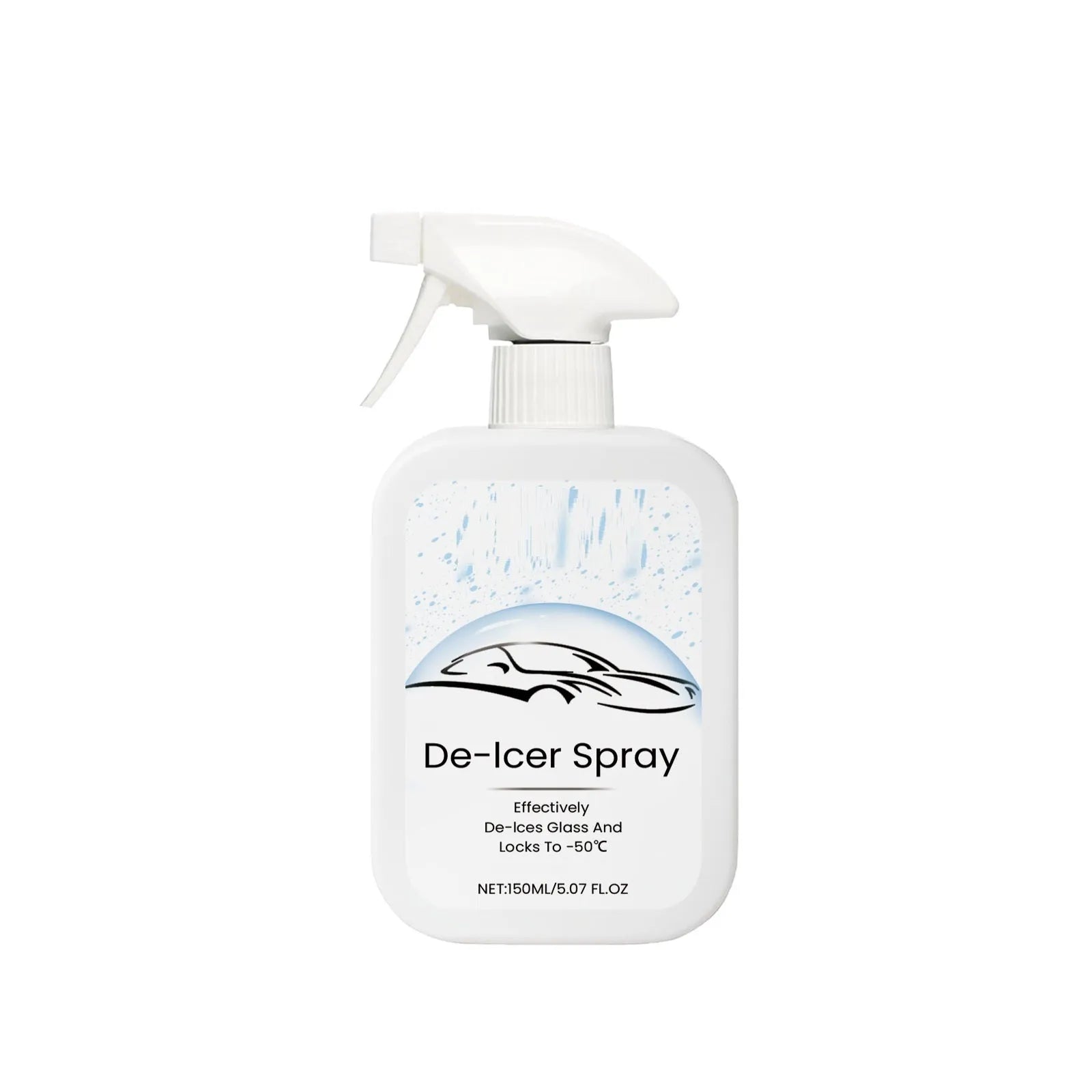 150ml bottle of car windscreen defrosting spray for winter ice and snow removal