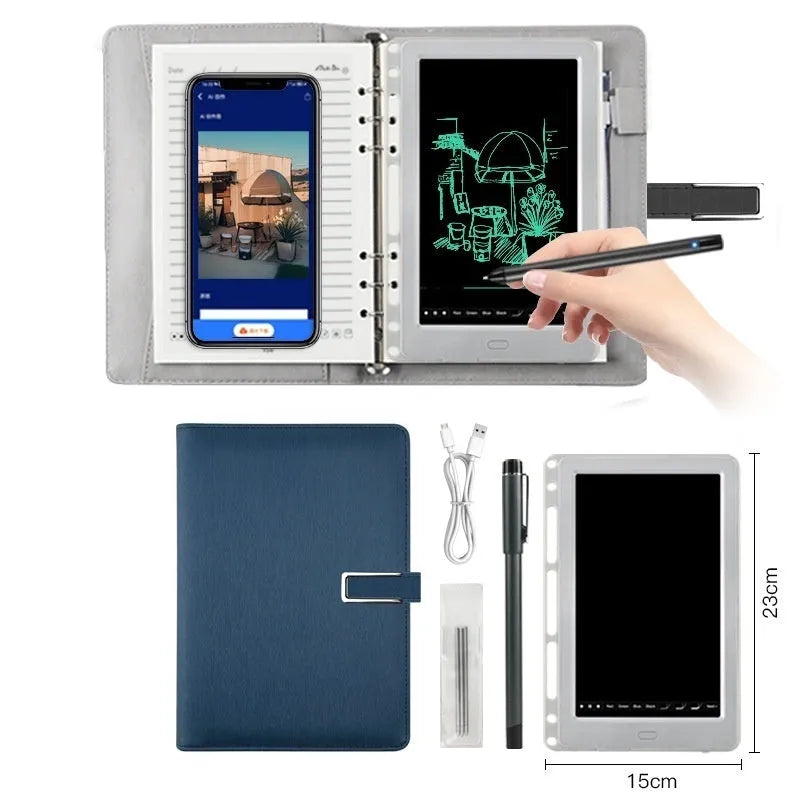85-inch electronic writing pad with stitching appearance design and Bluetooth connection in colour options