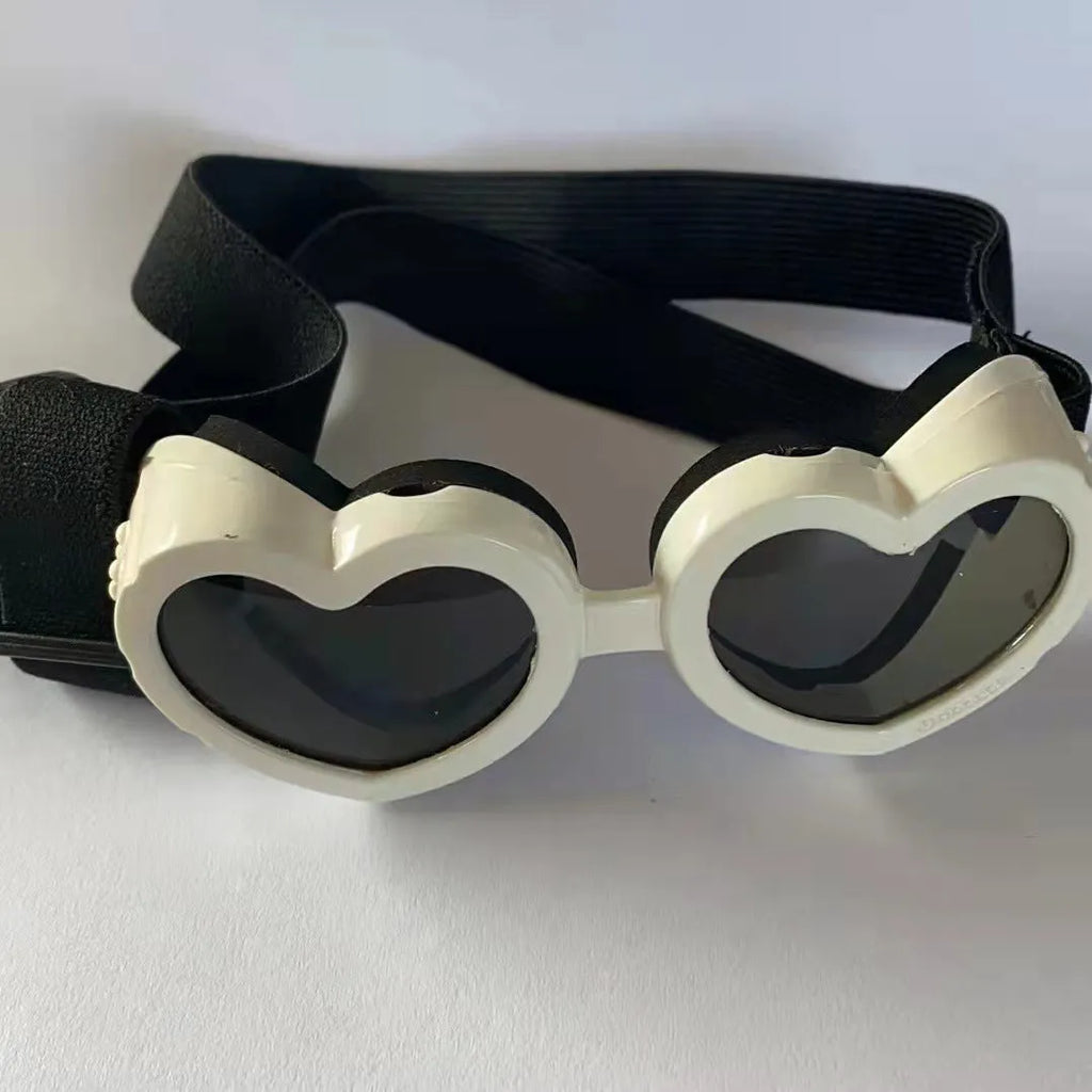 Pet glasses windproof eye protection accessory in six colours with TPEE and PC frame, 13.5cm x 3.5cm even size