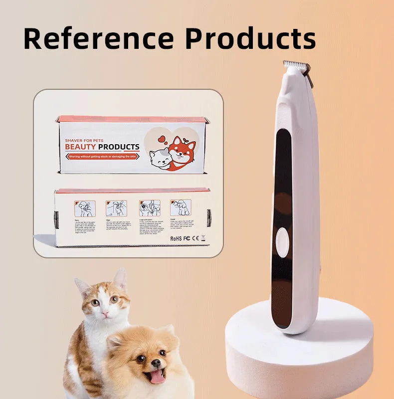 White G10 pet hair clipper for cat and small dog foot trimming on a surface