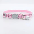 Nylon cat collar with quick-release buckle, 33cm length, available in 8 colours including black and pink