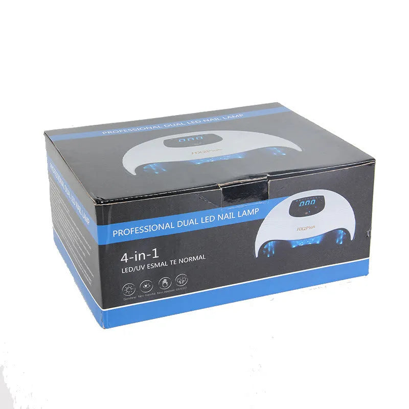 White cold and warm nail phototherapy machine with touch screen, 60 lamp beads, and detachable bottom plate