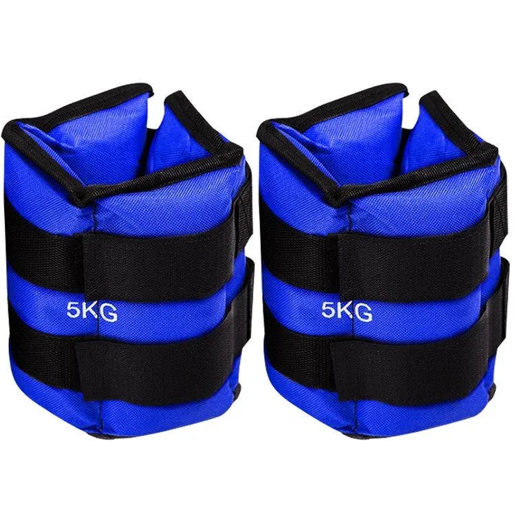 Pair of legging sandbags for track and field running training with adjustable weights