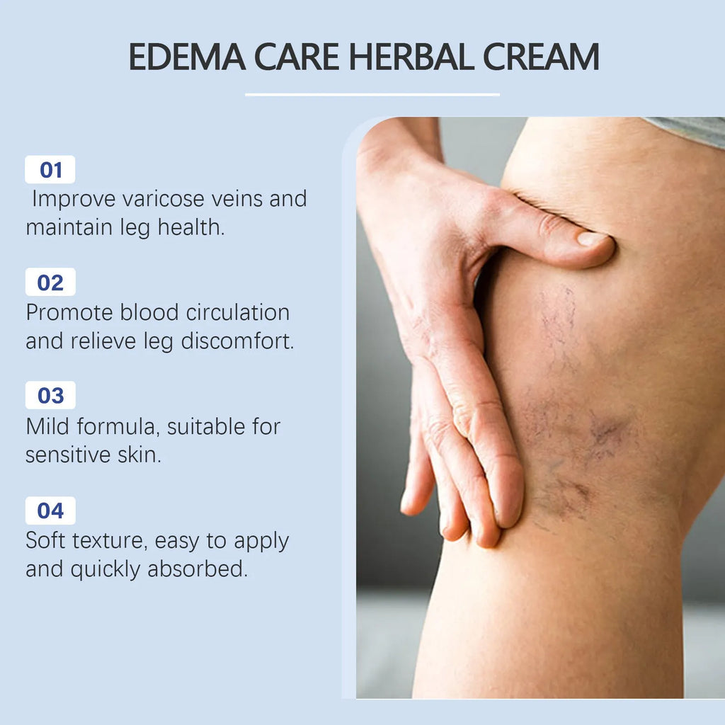20g tube of herbal leg care cream with black grass seeds and horse chestnut.