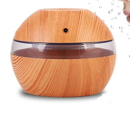 Essential oil diffuser humidifier with 300ml tank and USB power, 110x110x90mm, ABS material