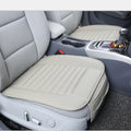 Single piece bamboo charcoal car seat cushion without backrest in leather, black colour option