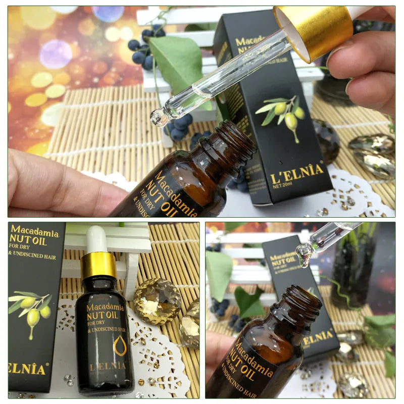 20ml hair essential oil bottle with Moroccan nut oil, almond oil, grape seed oil and vitamin E