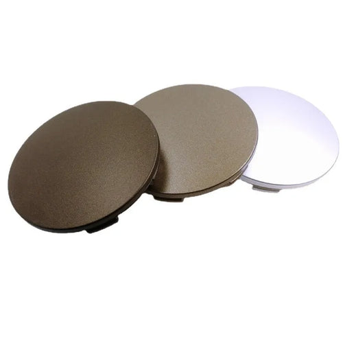 65mm diameter ABS plastic car hub centre cover with aluminium label in antique copper finish