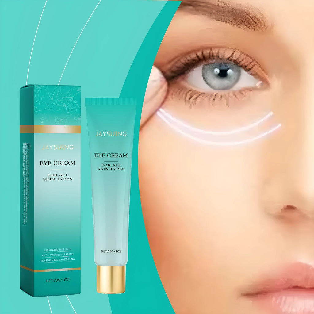 30g pot jar of retinol and hyaluronic acid anti-aging eye cream for dark circles and fine lines