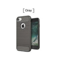 TPU shockproof iPhone case in black showing compatible models from iPhone 6 to XS Max