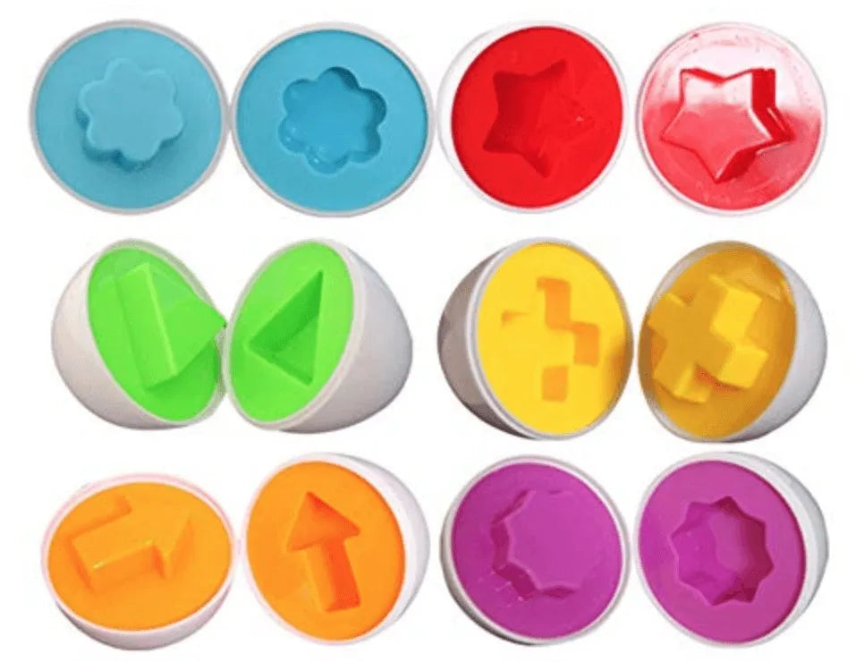 Children's educational twist egg toy set with plastic eggs in bag for learning letters and numbers