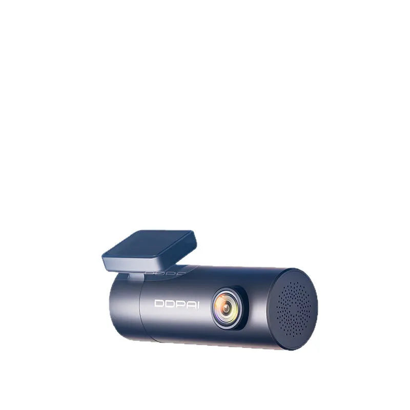 Mini Lite driving recorder with 1296p resolution and Starlight night vision, compact black body on windscreen