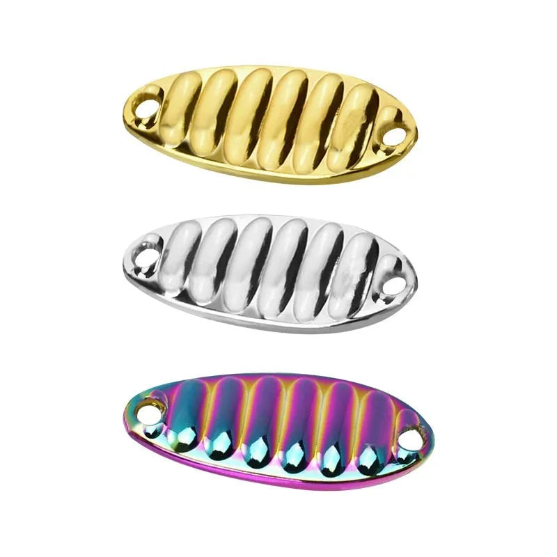 Sequins colourful light sea water offset feather hook plastic fake fish bait lure in gold, silver, or colourful finish