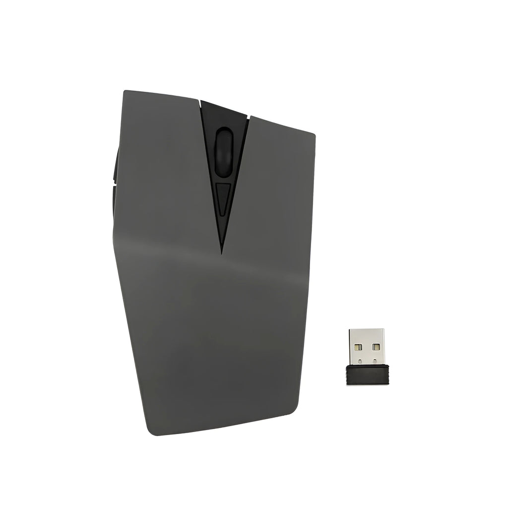 Wireless optical mouse with USB receiver for laptop computers in metallic gold colour