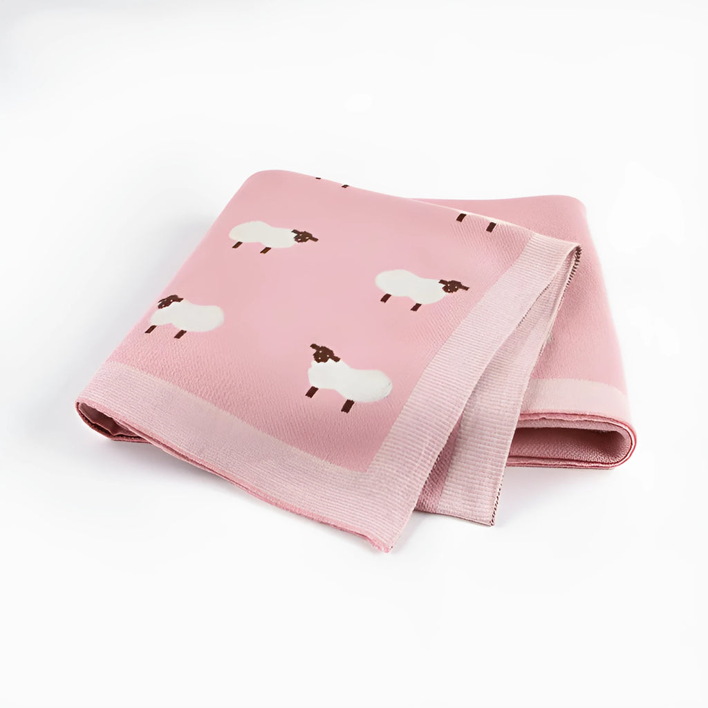 Cotton baby windproof blanket cover 100x80cm in pink or grey for pram, cot, and car seat use