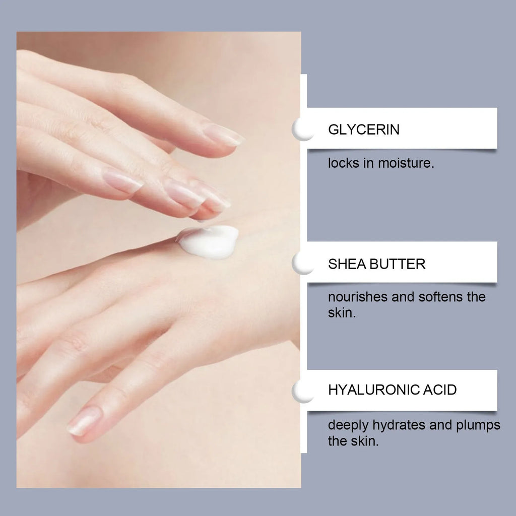 30g tube of moisturising fragrance hand cream with hyaluronic acid.