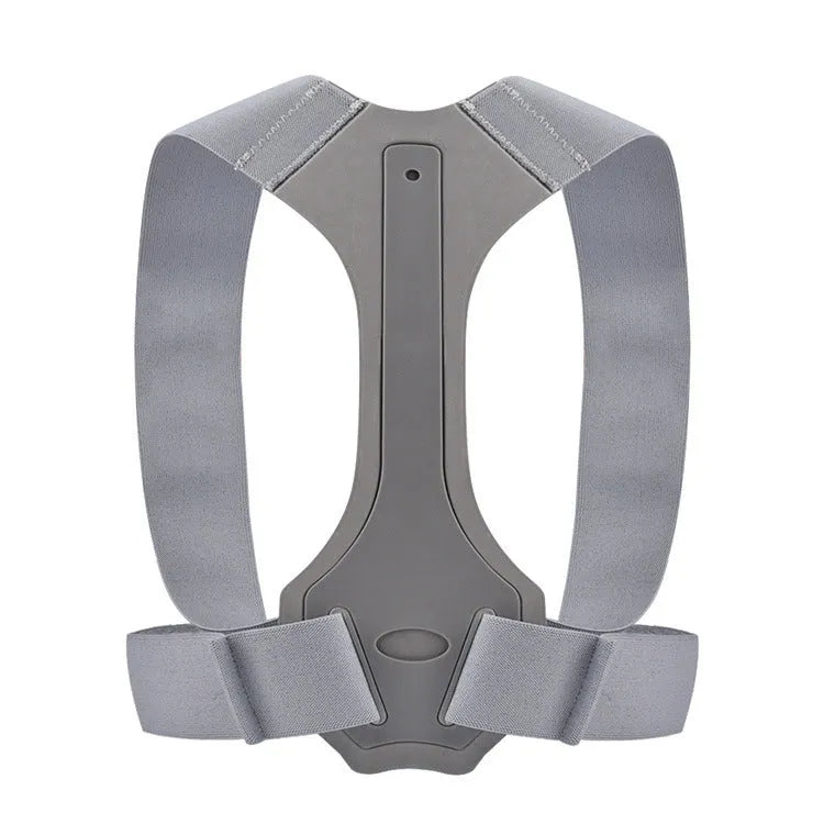 Silver unisex posture correction belt with Velcro straps, sizes S M L, for children and adults