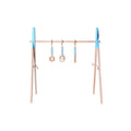Wooden baby infant fitness frame decorative toy polished wood 47.5cm height multi-colour