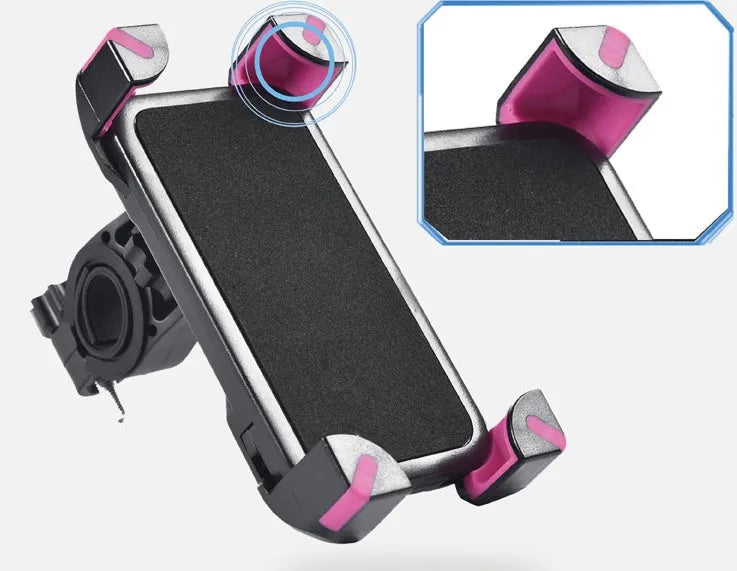 Black ABS plastic bicycle mobile phone holder fixed frame mount for handlebar navigation