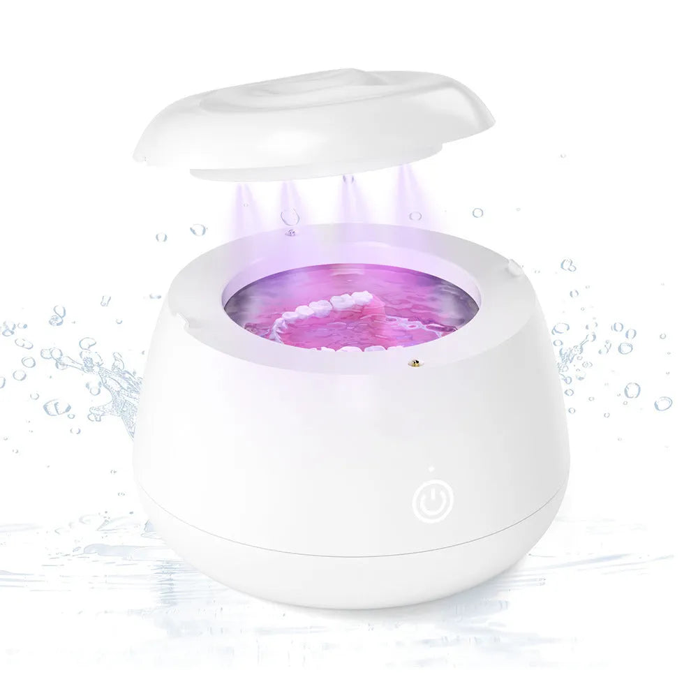 Ultrasonic portable waterproof denture tooth socket washing machine in white