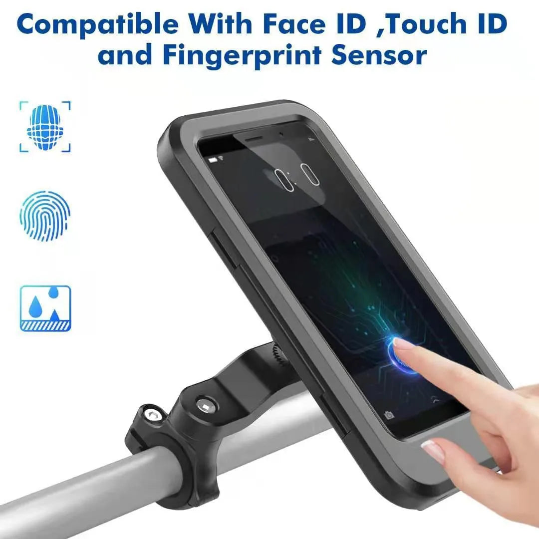 Waterproof retractable motorcycle wireless charger bracket with universal mount, long version HL69