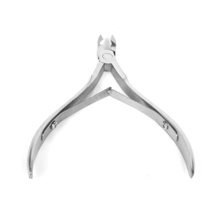 Silver stainless steel nail beauty pliers for manicure cuticle care